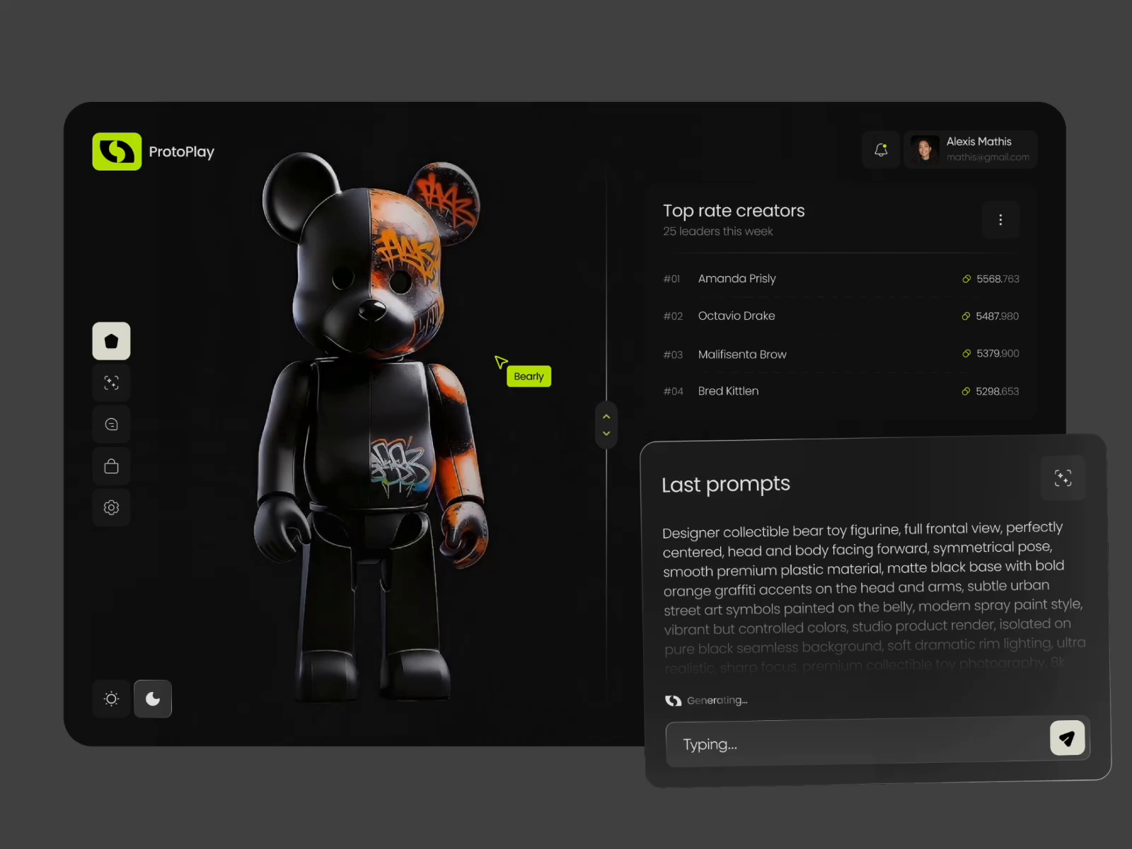 AI 3D Model Generation - Dashboard