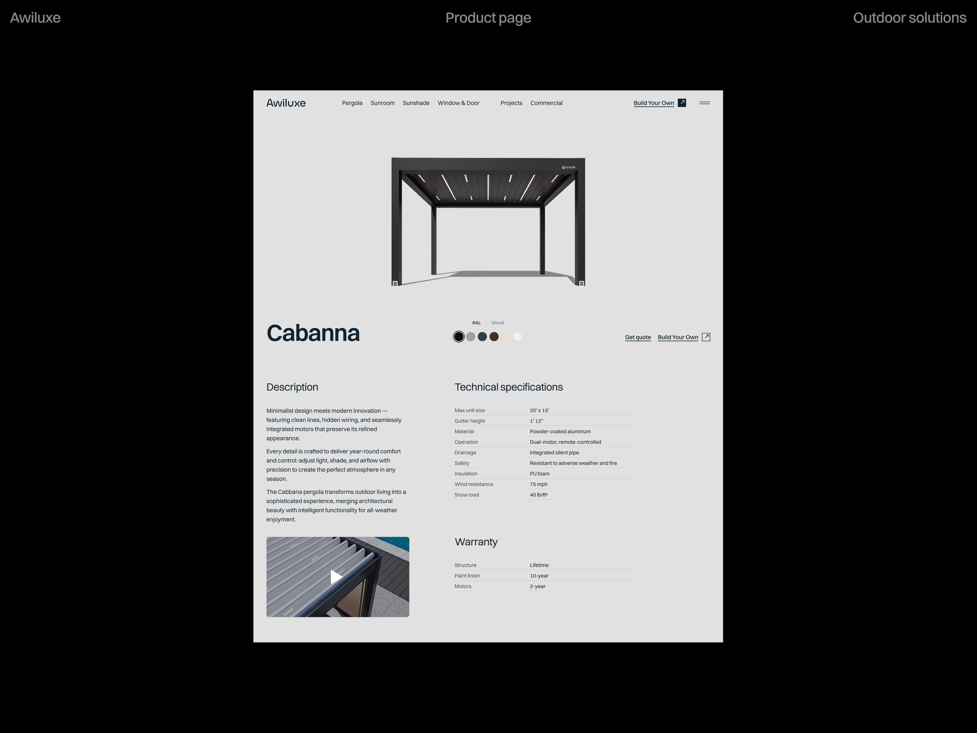 Awiluxe product page