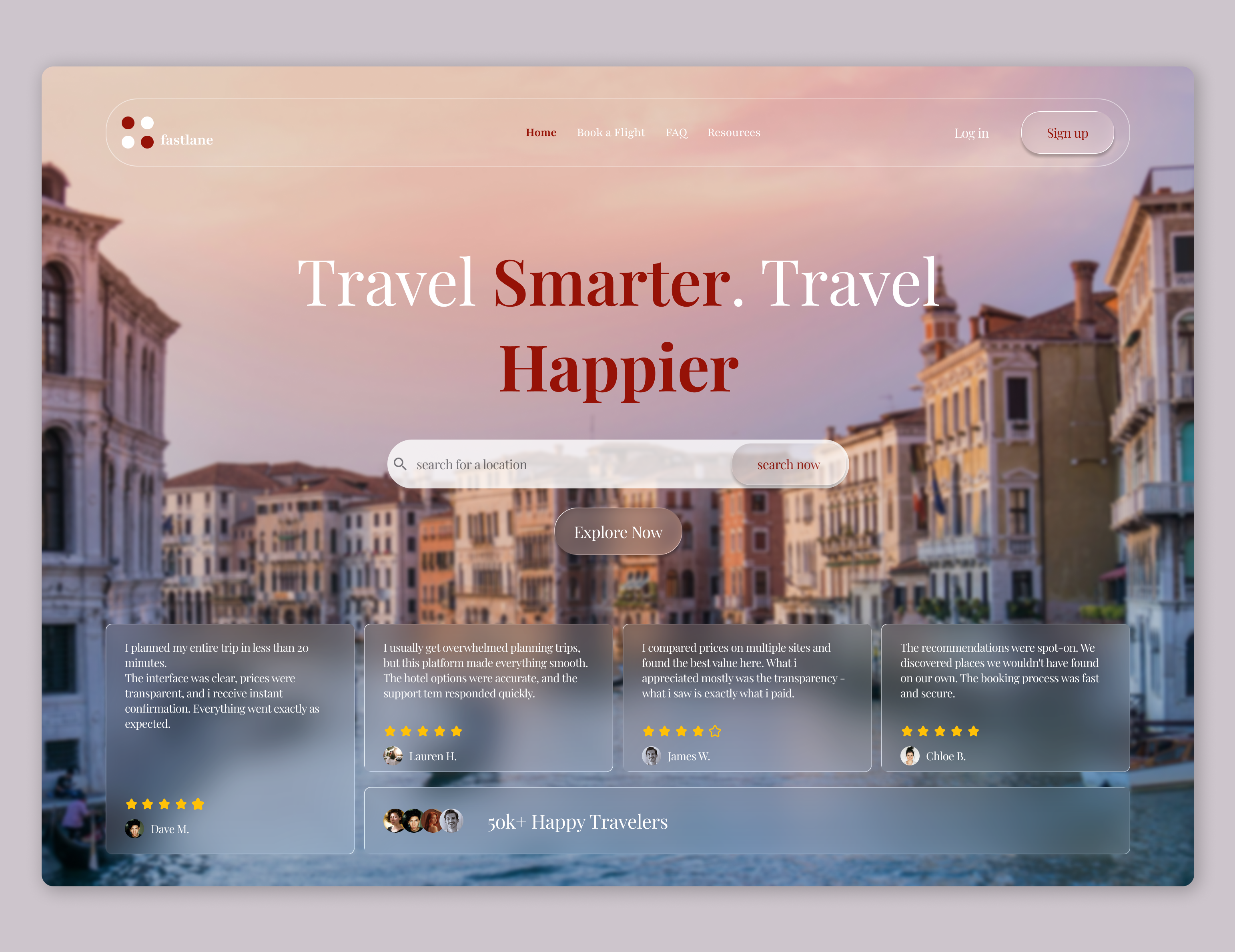 FastLane ✈️🌍(Travel hero section) Explore without limits✈️. animation figma hero section landing page travel ui