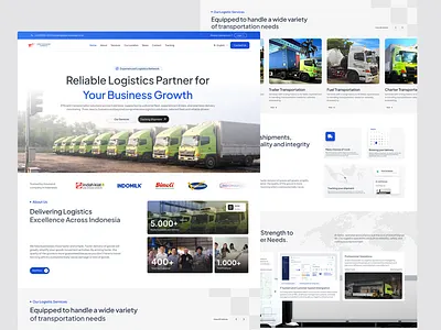 Logistics Company Website Design – Seino Indomobil Logistics business website corporate design corporate website landing page logistics company logistics website transportation website ui design web design website design