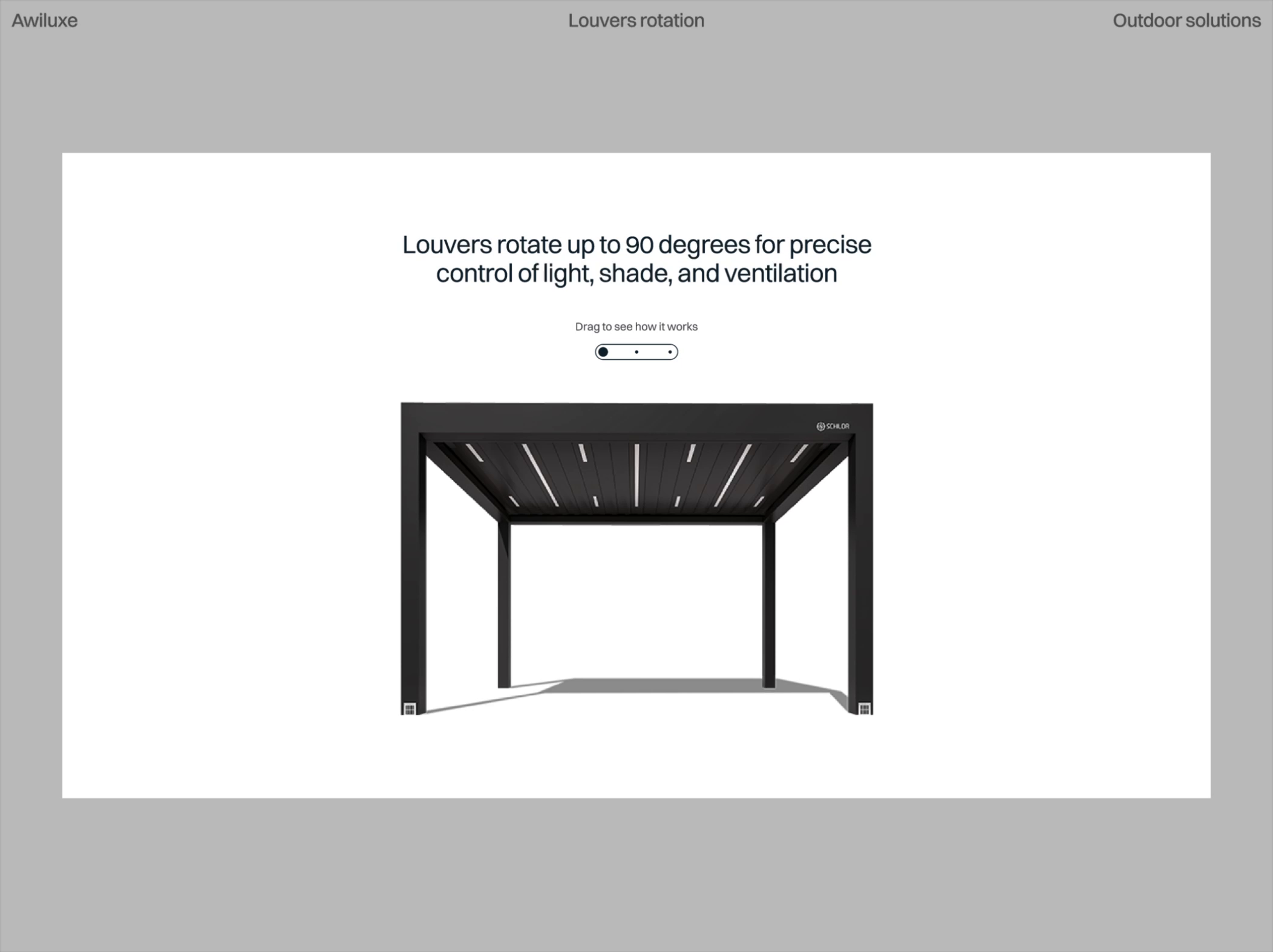 Pergola louvers rotation