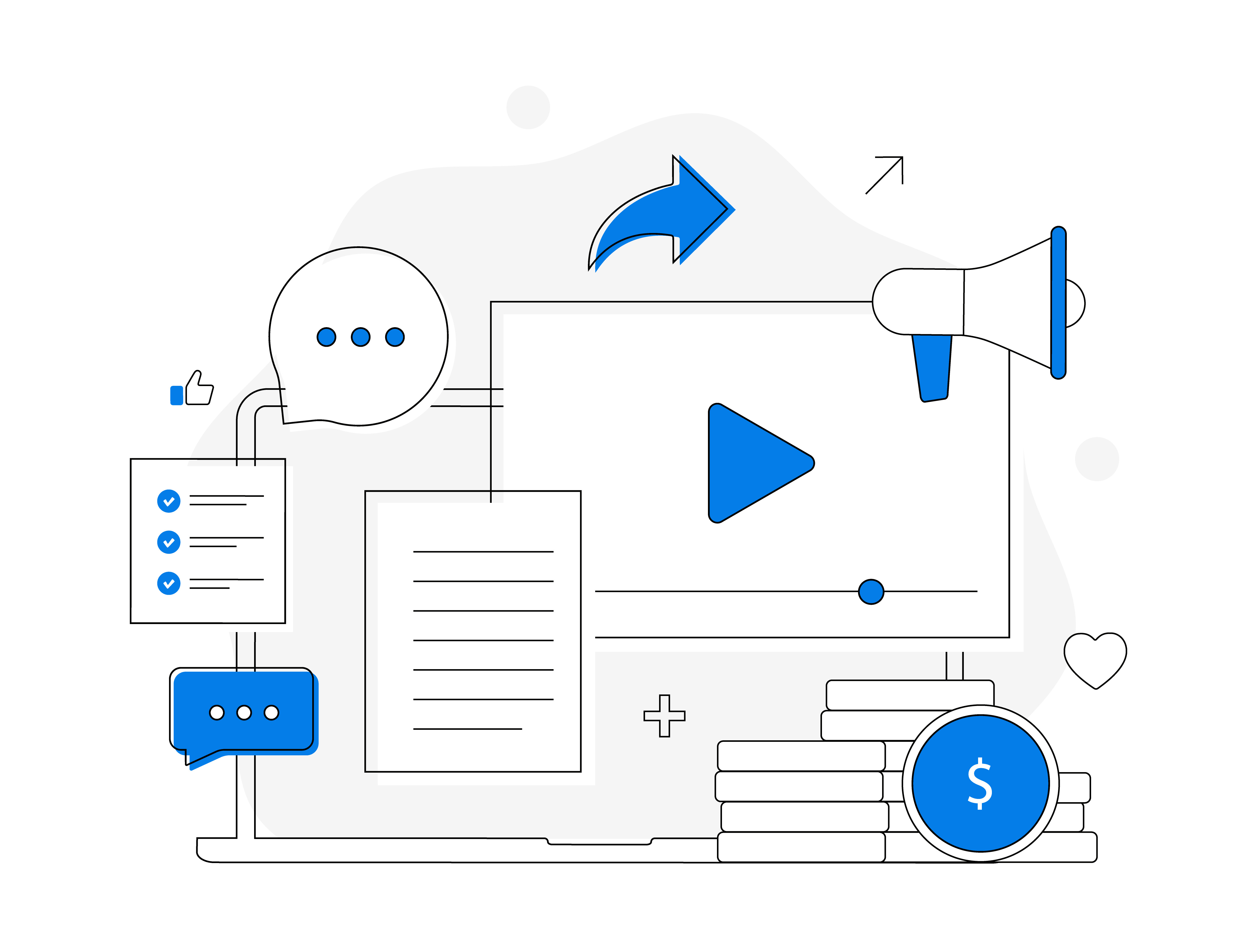 Content Marketing Strategy Landing Page Concept blue design branding content creation content marketing content strategy design digital marketing flat design graphic design hero section illustration landing page marketing agency marketing strategy saas template ui ui design vector illustration web design