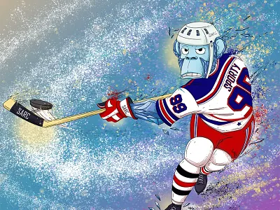 Sports Illustration for Sporty ape collection .brand character animal character ape character design character designer character illustration graphic design illustration sports illustration stylized character illustration