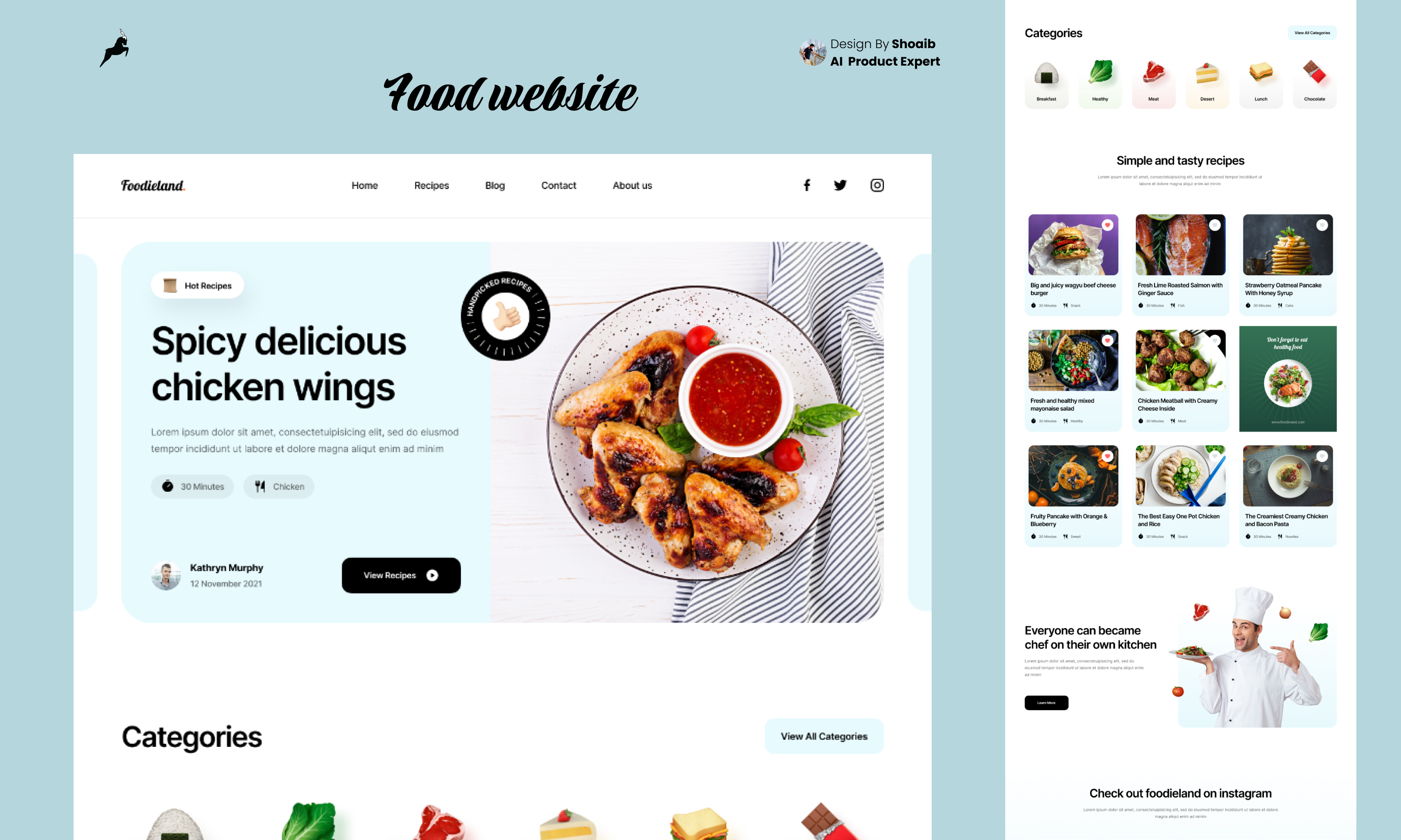 Example of Food Website Design 
