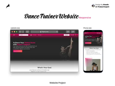 Dance Training Website Design creative website dance website e commerce website training website ui design web design