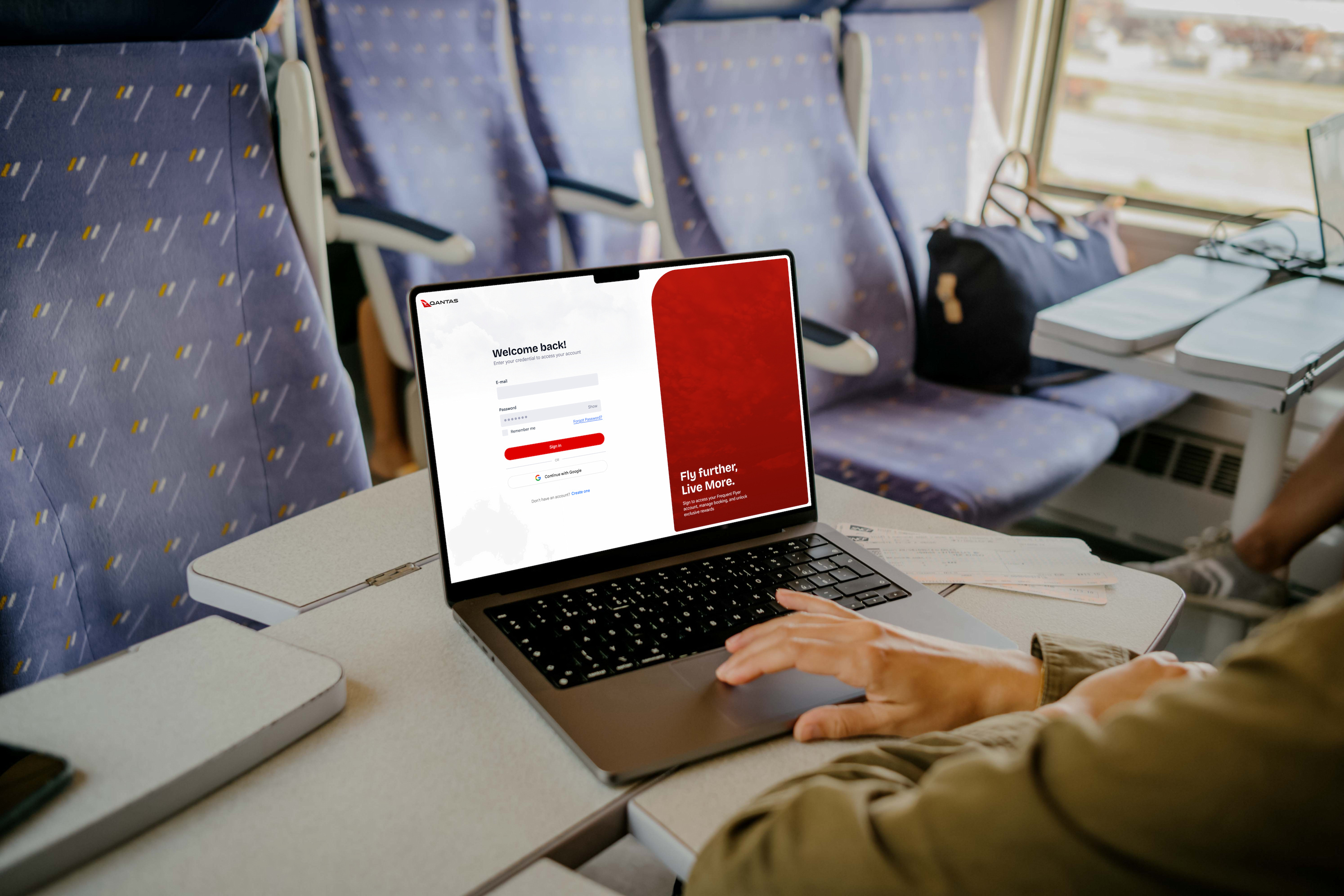 Login Page - Qantas Airline airline login login design login page product design qantas saas signin ui design ux design uxui