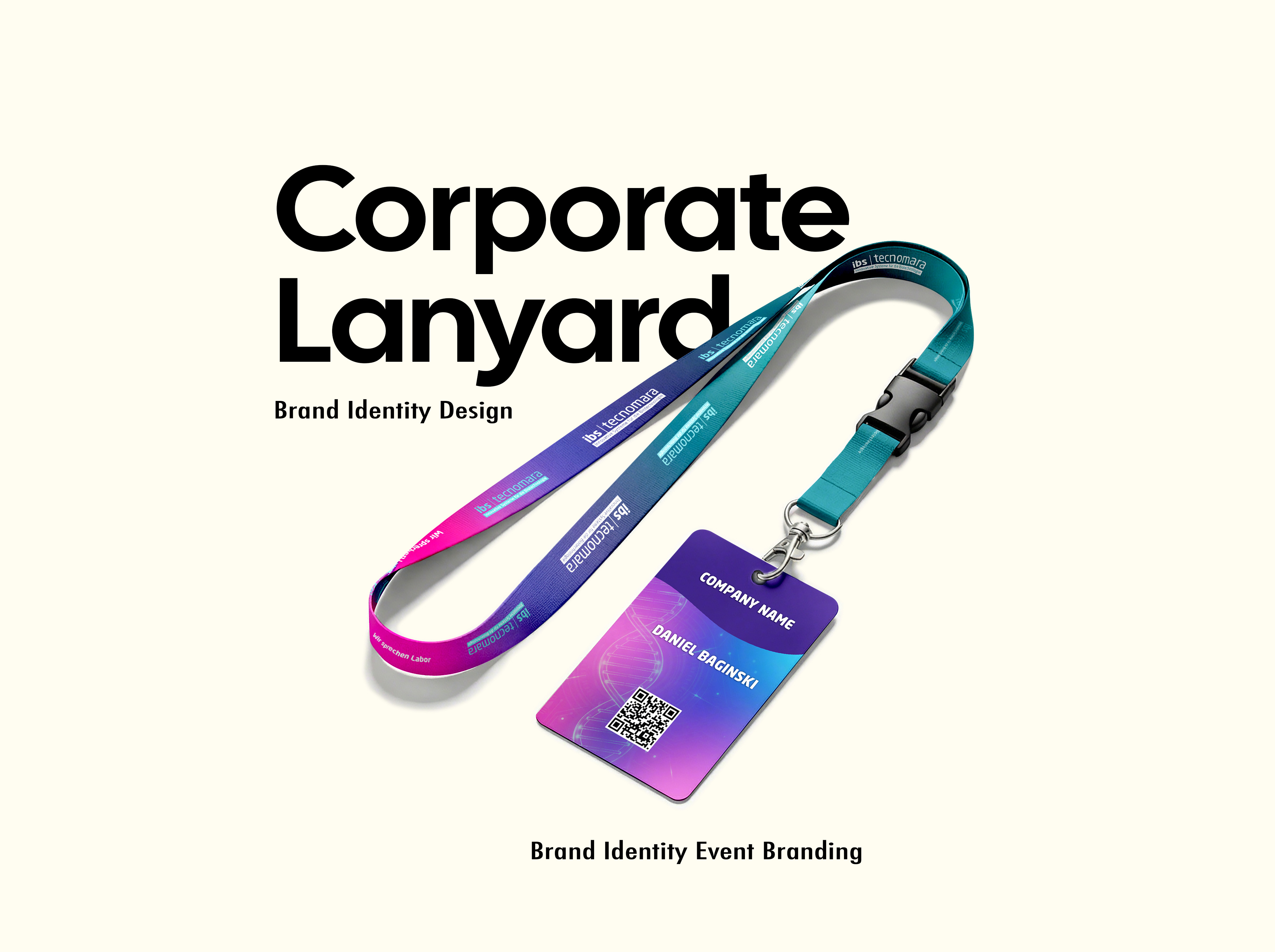 Corporate Lanyard & ID Badge Design | Brand Design brand branding business company employee id card conference id badge corporate corporate brand identity design employee card employee id event event branding events flat graphic design lanyards modern branding print design visiting card visual identity