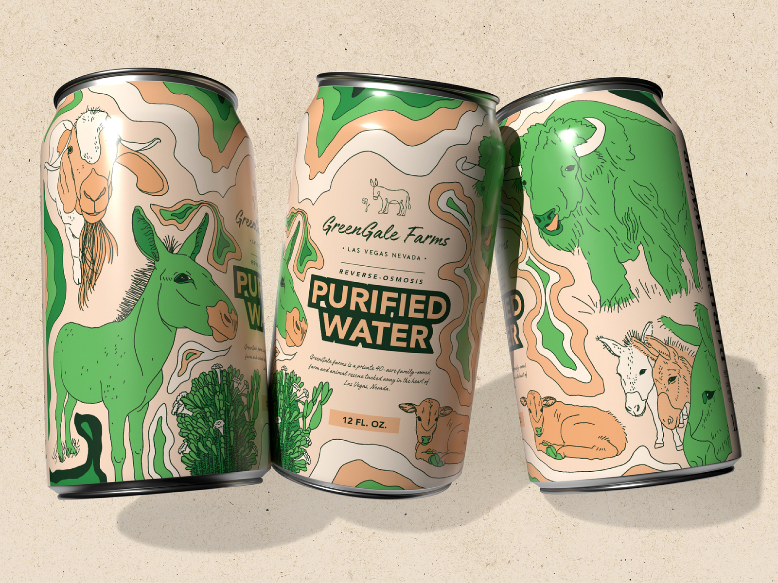 GreenGale Farms Canned Water Design by Karin on Dribbble