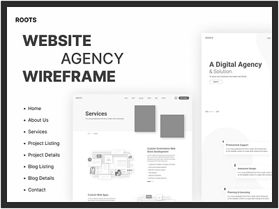 Website Agency Wireframe https://www.figma.com/community/file/11 agency behance brand contact creative designer figma home page landing mobile project service ui ux website wireframe
