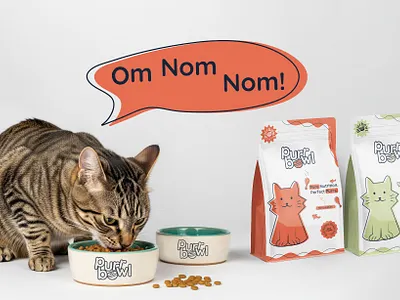 PurrBowl: Crafting an Identity for 100% Organic Feline Nutrition brand identity brandidentity branding cat food food brand graphic design logo organic food pet food typography