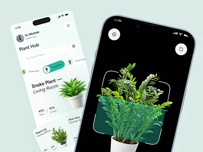 Plant Identification App ui app deisng app ui mobile app modern ui ui deisgn uiux uiux deisng user experience user interface design ux design