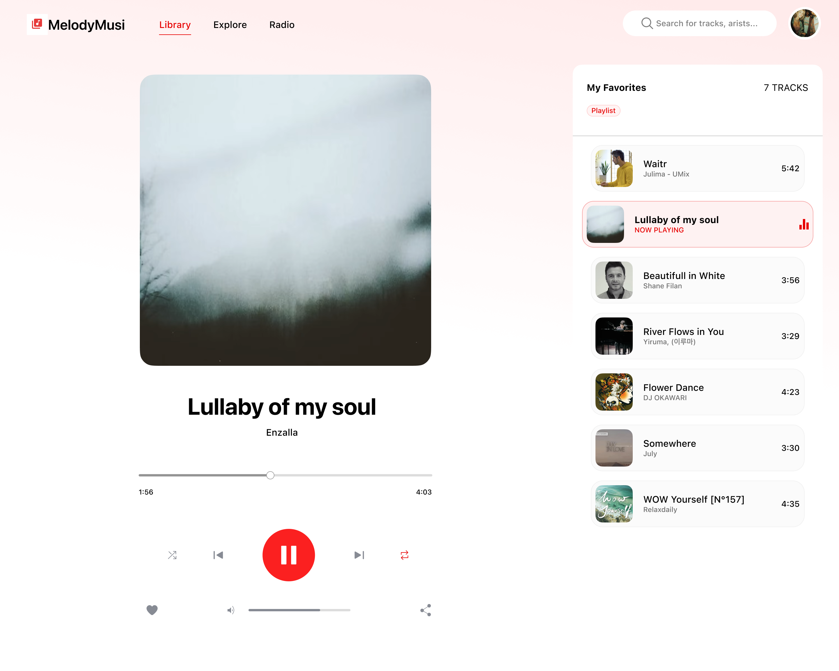 Challenge #009 Music Player 13.03.26 dailyui