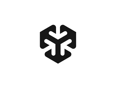 Gather 3 arrow branding collection identity logo mark negative space symbol