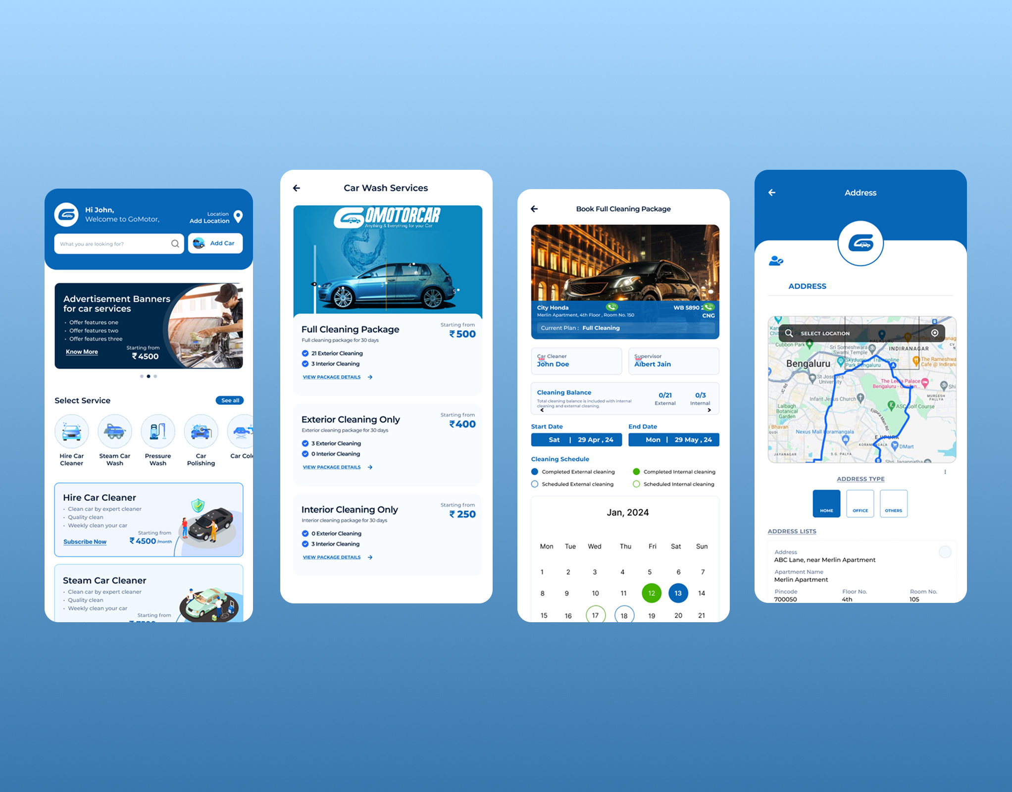 Example of Mobile App Design With 10 Screens