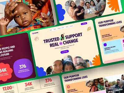 Charity & NGO Website business charity design hero section homepage landing page ngo website