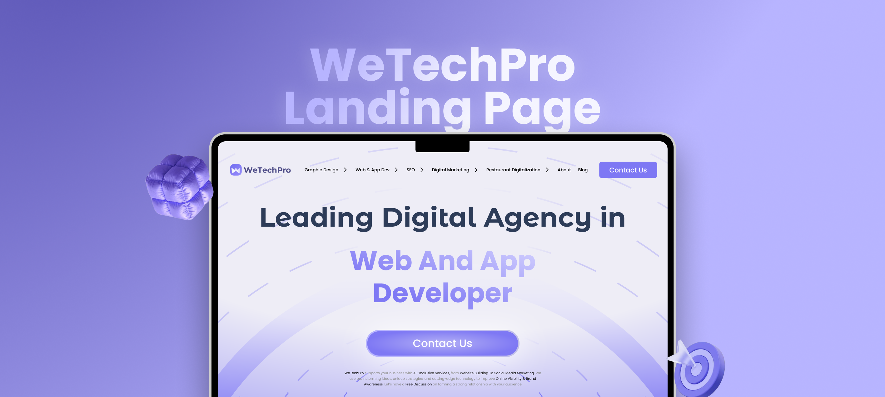 Example of Landing Page, Login & Hero UI/UX Design