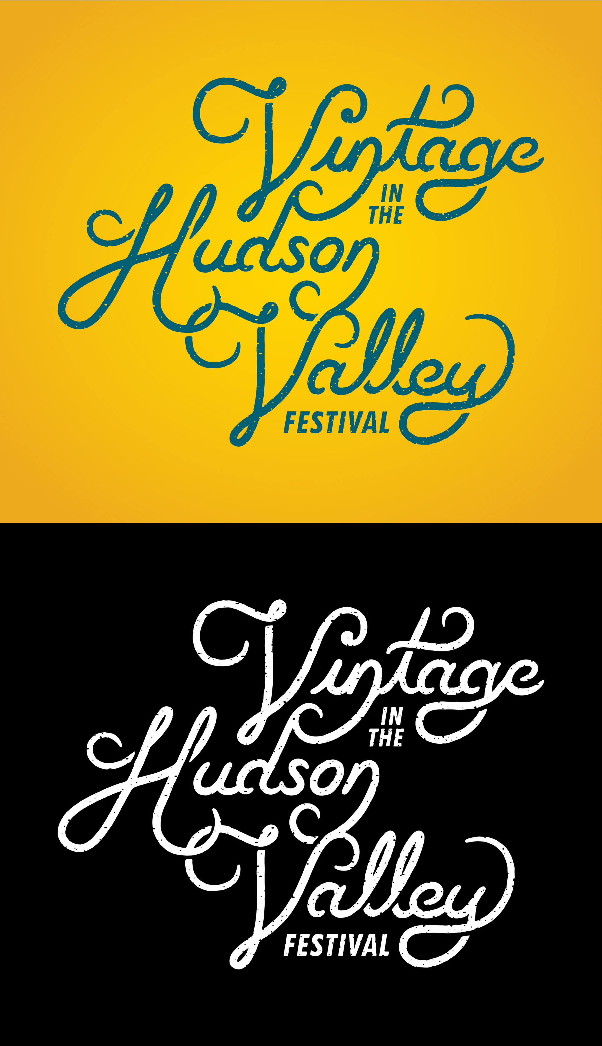 NY music festival logo hand lettering hudson valley logo music festival new york script font typography upstate new york vector vintage