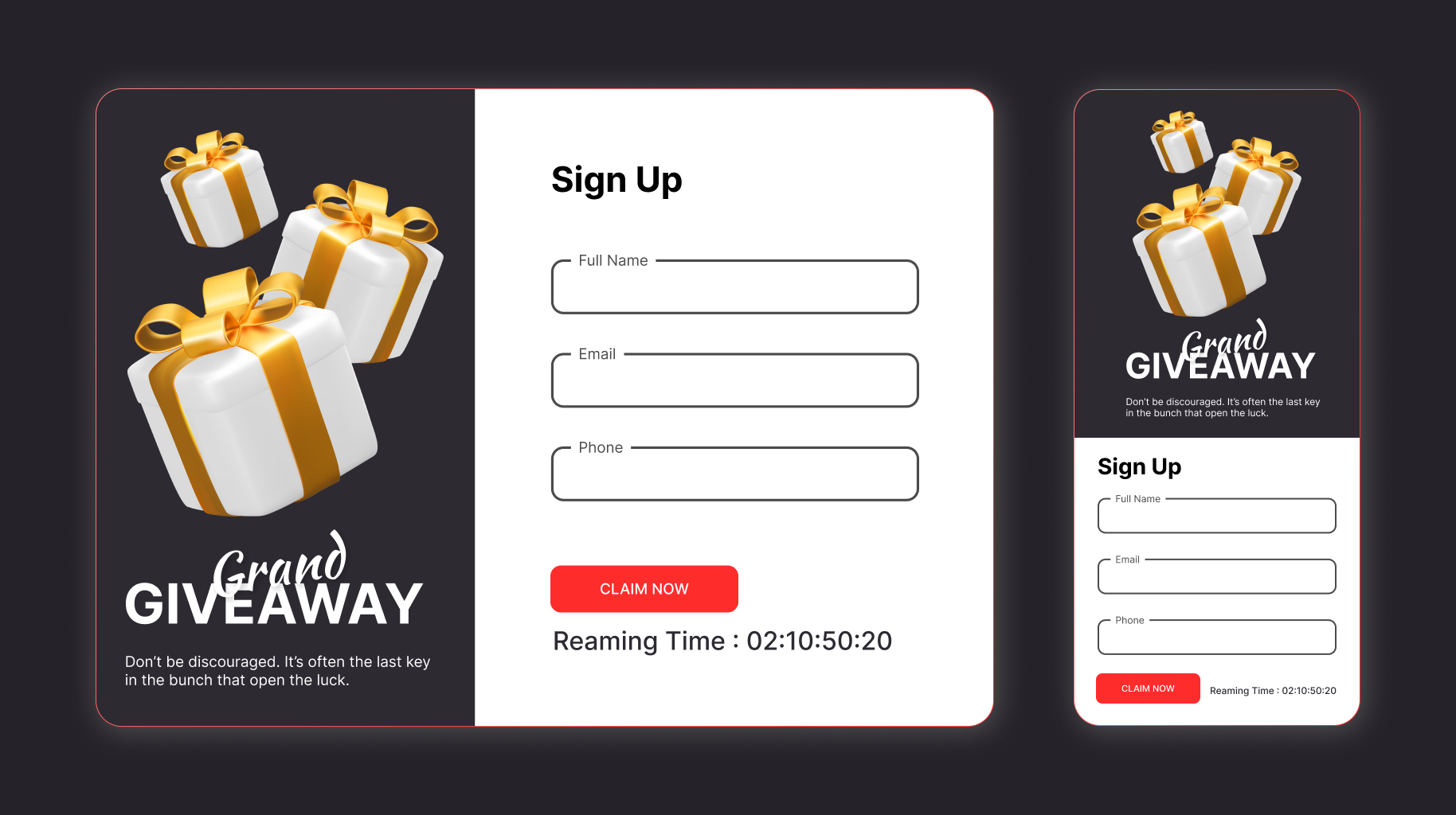 #DailyUI Challenge - 01 - SignUp Page conceptdesign dailydesign dailyui design signup signup page ui uichallengedesign uidesign webdesign