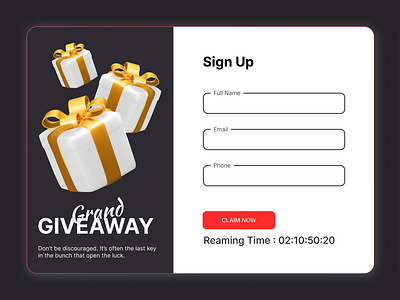 #DailyUI Challenge - 01 - SignUp Page conceptdesign dailydesign dailyui design signup signup page ui uichallengedesign uidesign webdesign