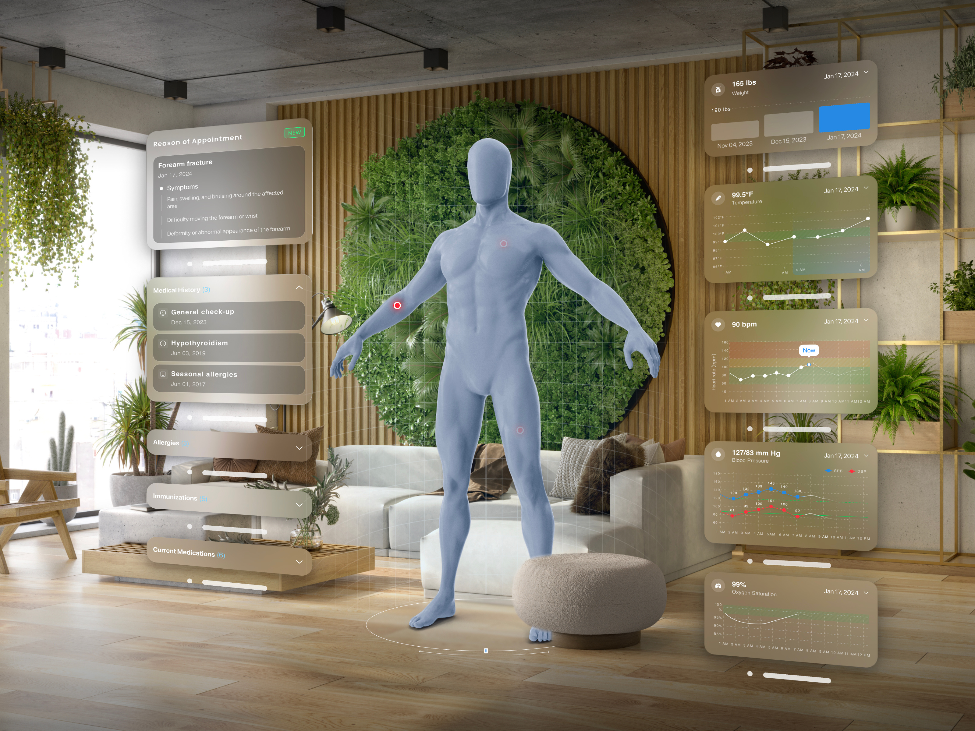 Digital Health Dashboard Concept - Interactive Healthcare Data