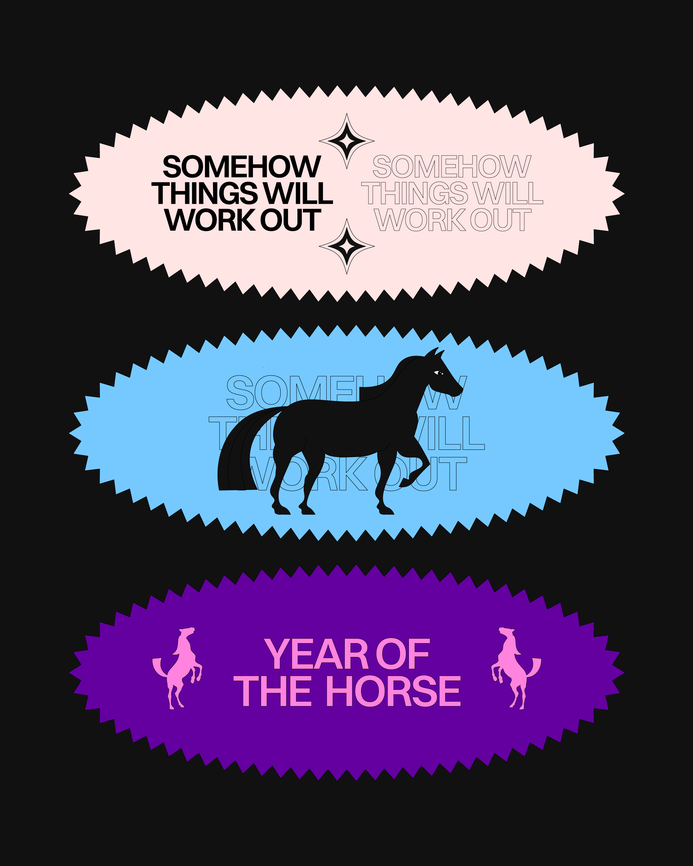 Optimism Stickers! branding color palette colorful colors design graphic design grid hope horse illustration sticker stickers symbols vector vector art vectorart