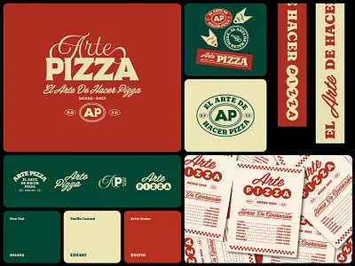 Brandboard (Arte Pizza) branding design graphic design illustration lettering logo typography vector