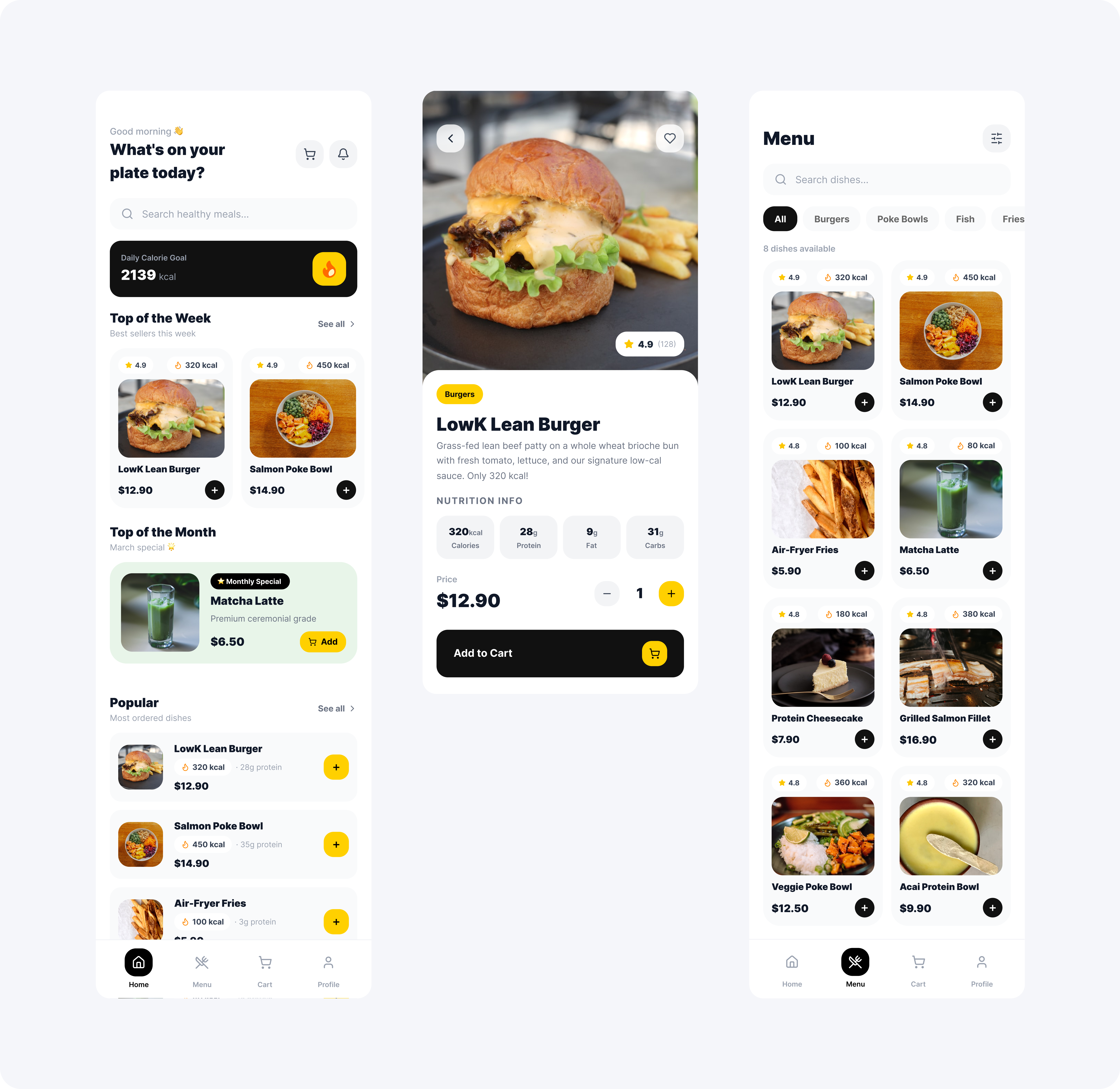 LowK delivery food app app delivery mobile ui