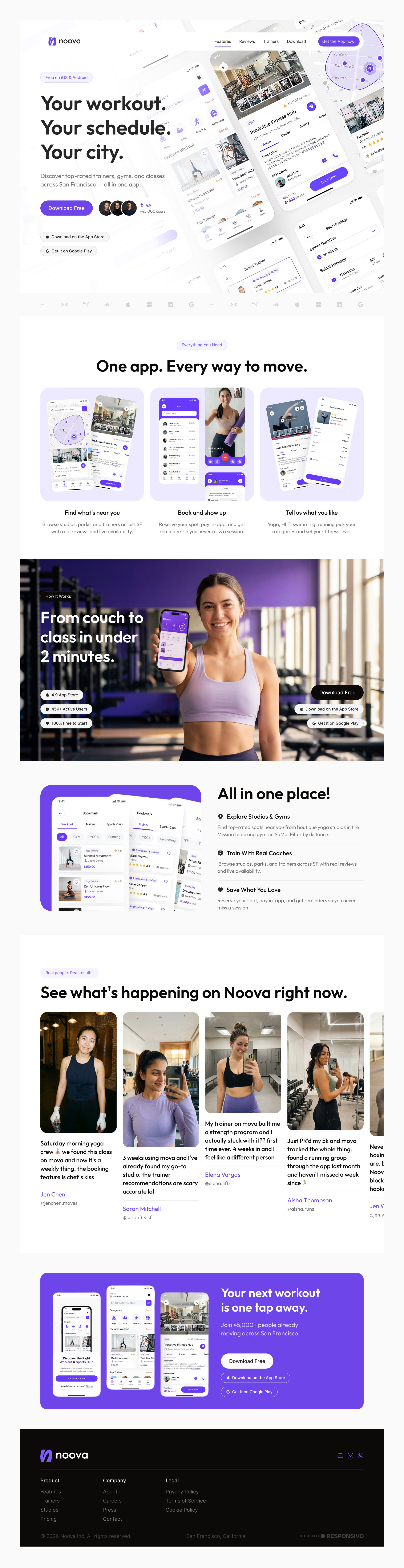 Example of Landing Page Figma & Framer