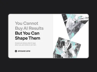 answer.one — AI Presence Platform ai product b2b brand identity branding clean dark and light figma landing page layout design minimal og image product design saas social card startup tech branding typography ui design visual design web design