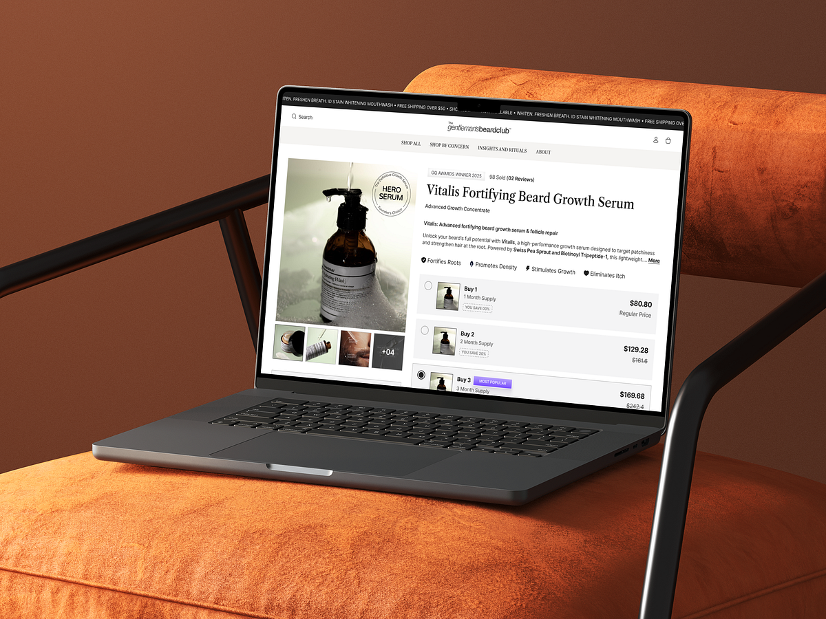 The Gentleman’s Beard — Product Page Redesign Image 1
