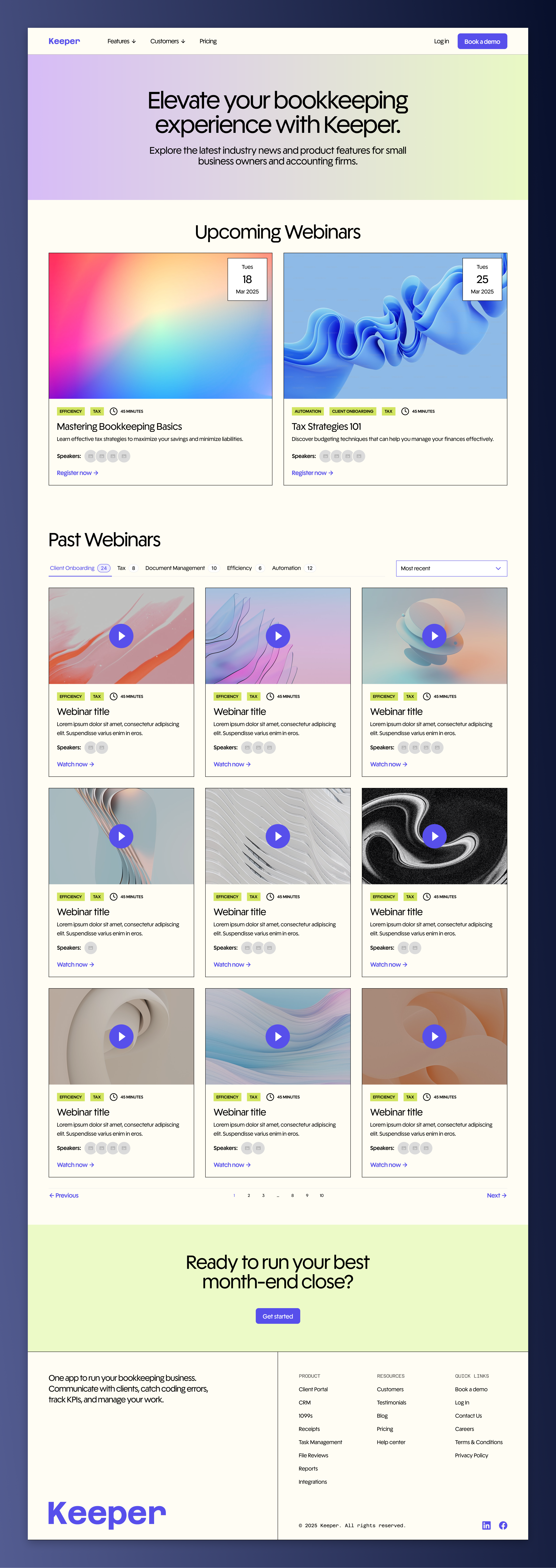 Example of Resource Hub Page Redesign