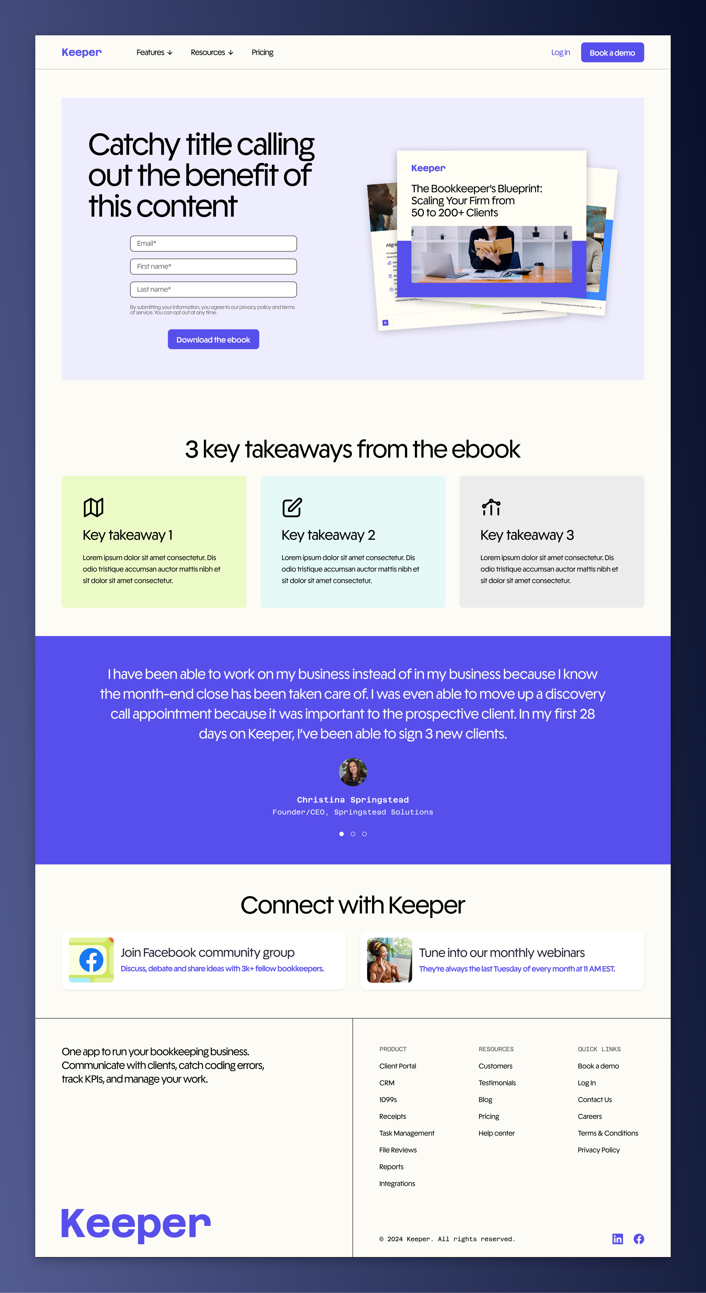Example of Resource Hub Page Redesign
