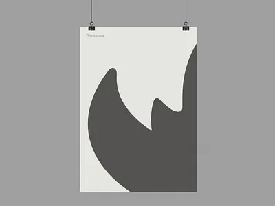 Rhinoceros | Illustration Poster animal graphics illustration minimal poster sans serif shapes simple text typography