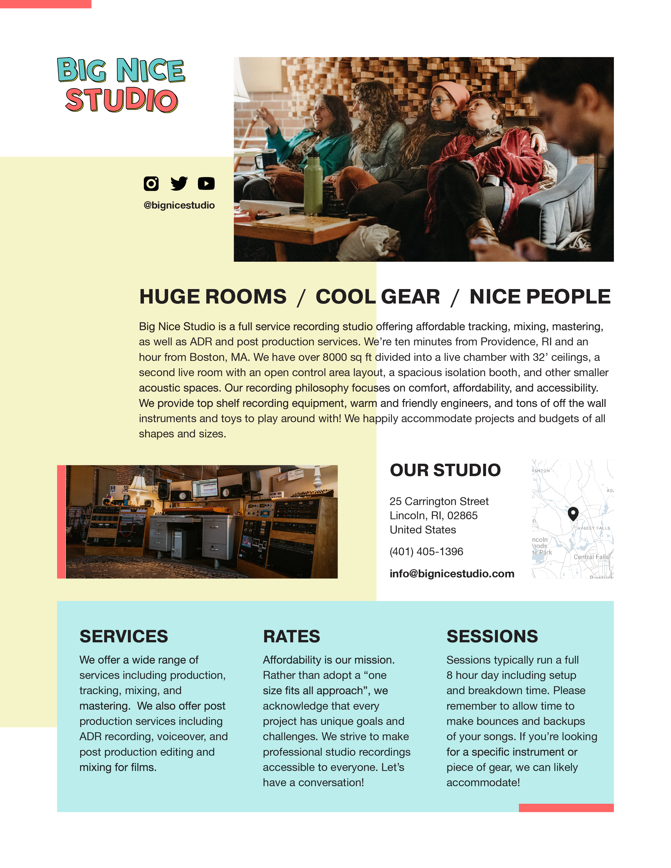 Flyer for an Indie Music Studio flyer graphic design print design