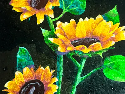Mother’s Favorite acrylic paint painting sunflowers