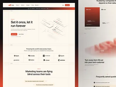 Zura - AI Automation - Product Page ai ai automation artificial intelligence automation clean design digital illustration minimalist modern product product page technology ui uidesign uiux uiux design ux uxdesign website