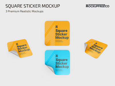 Square Sticker Mockup brand branding identity mockup mockups photoshop premium psd squaresticker stationery sticker stickers template