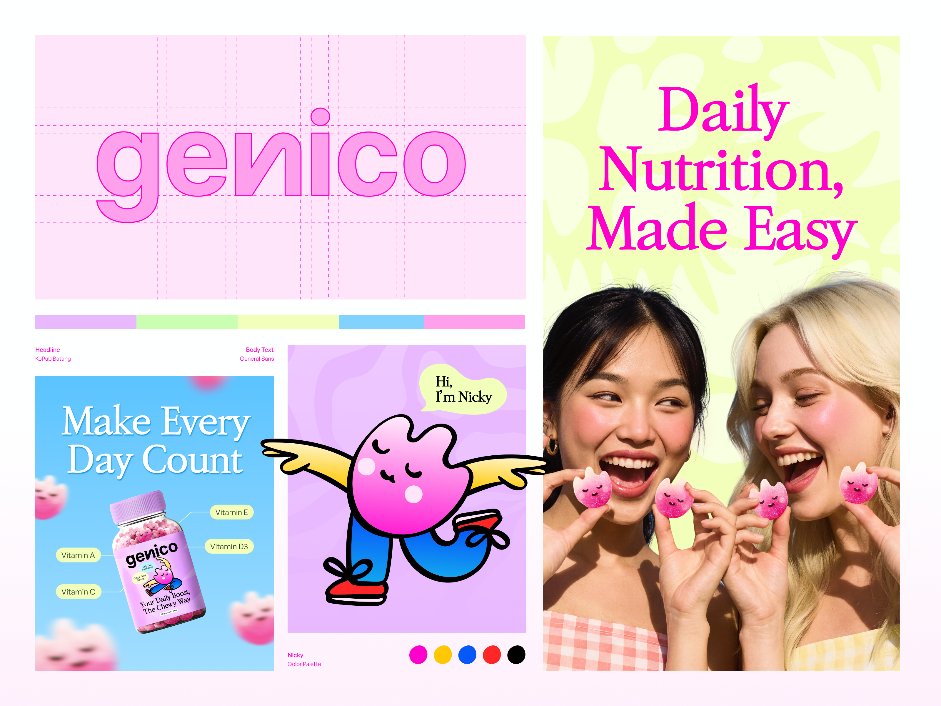 Example of Genico – Multivitamin Gummies Branding