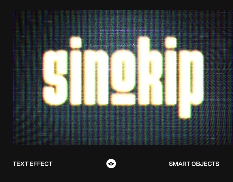 VHS Screen Text Effect design effect glitch monitor photo photoshop screen solasome text vhs