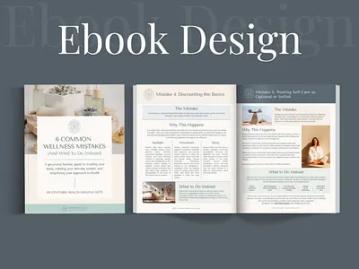 Holistic Wellness Guide Ebook Design branding canva design canva designer design ebook design infographic journal design planner design