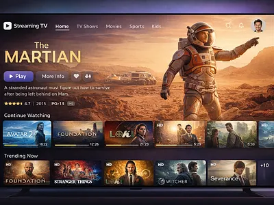 TV App dailyui design streaming ui