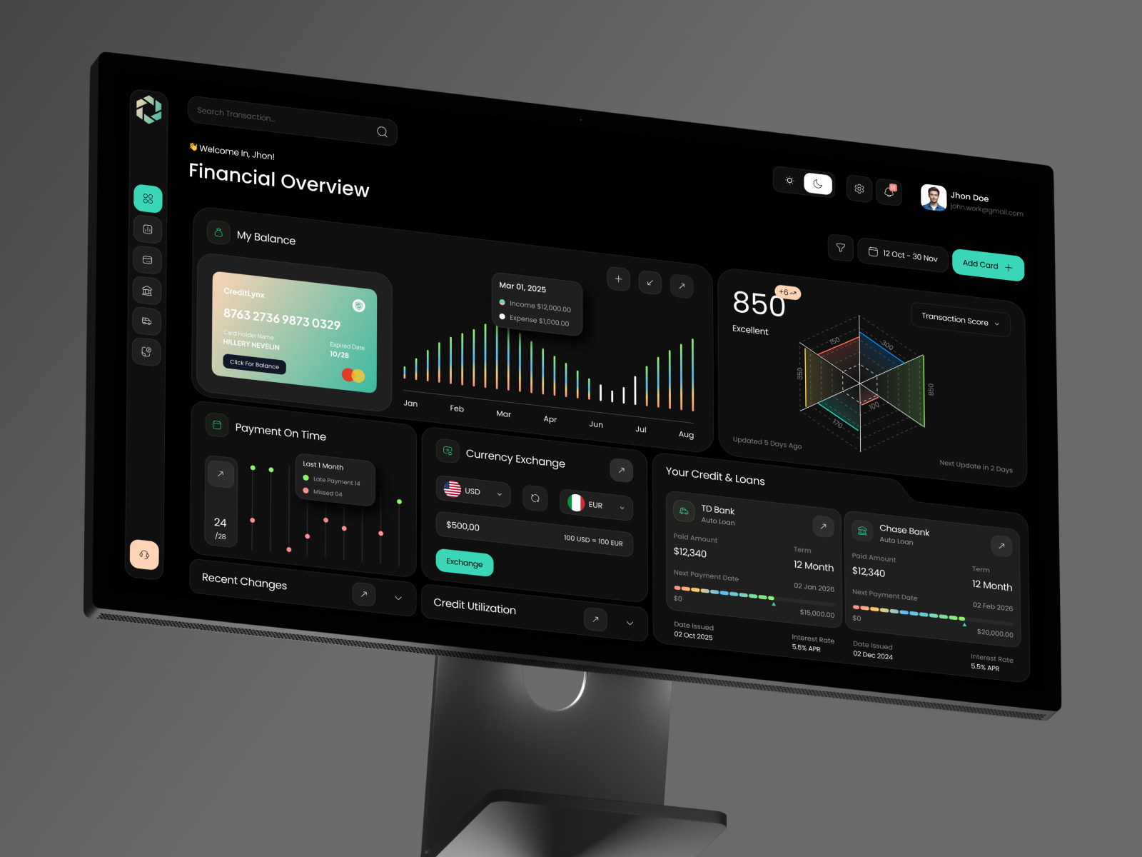 Finance Management Dashboard