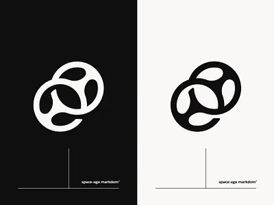 space-age markdom _ part two brandmark counterform deph dimensional graphic design gyroscope icon logo design logomark orbital orbital logo perpetual motion planet rotation space space age sphere symbol visual identity system