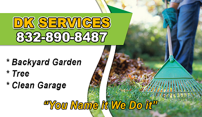 Backyard Cleaning Business Card