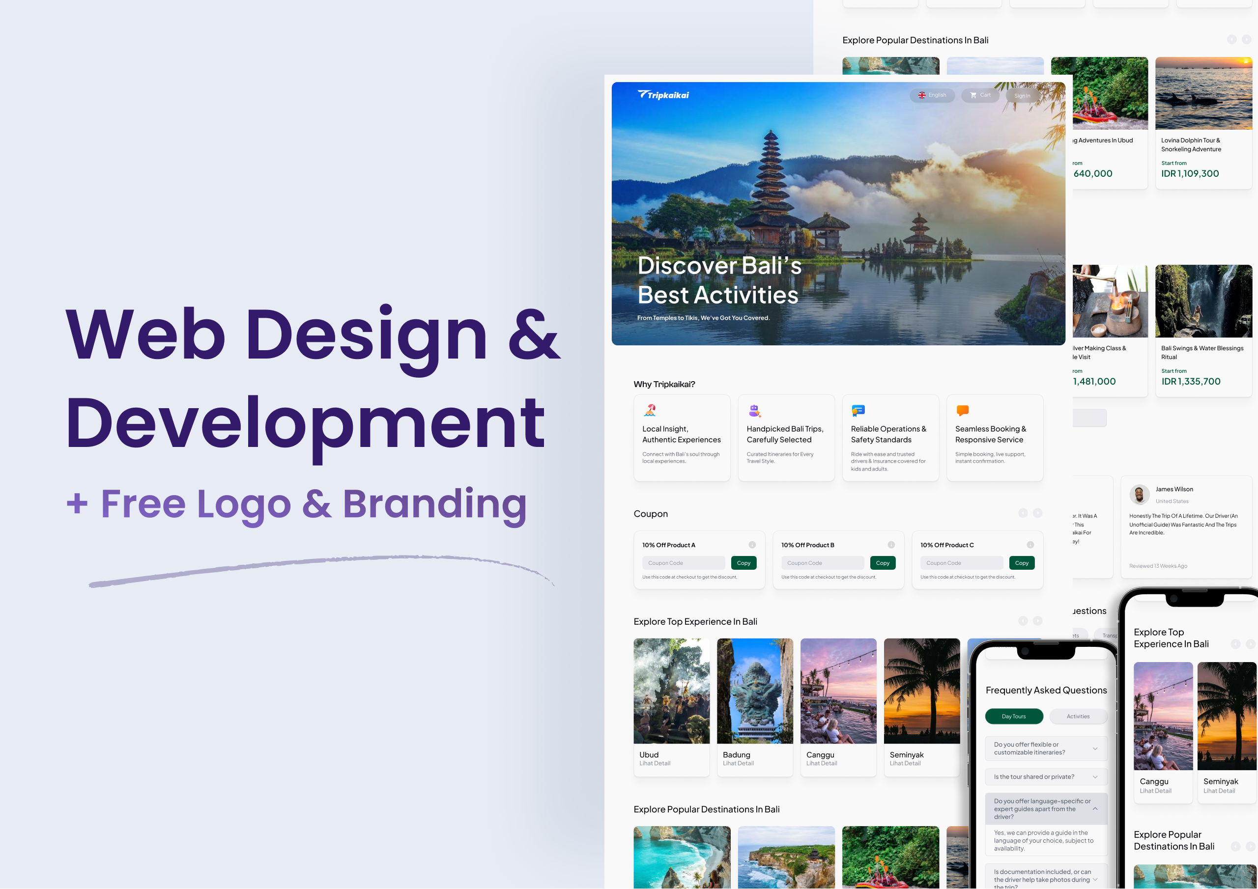 Example of Website Design & Development + Branding