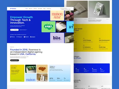 Flownexa — Creative & Digital Agency Website Template agency bold case study creative agency creative agency website modern portfolio startup ui design ux design web design webflow webflow agency design webflow agency template webflow template website design