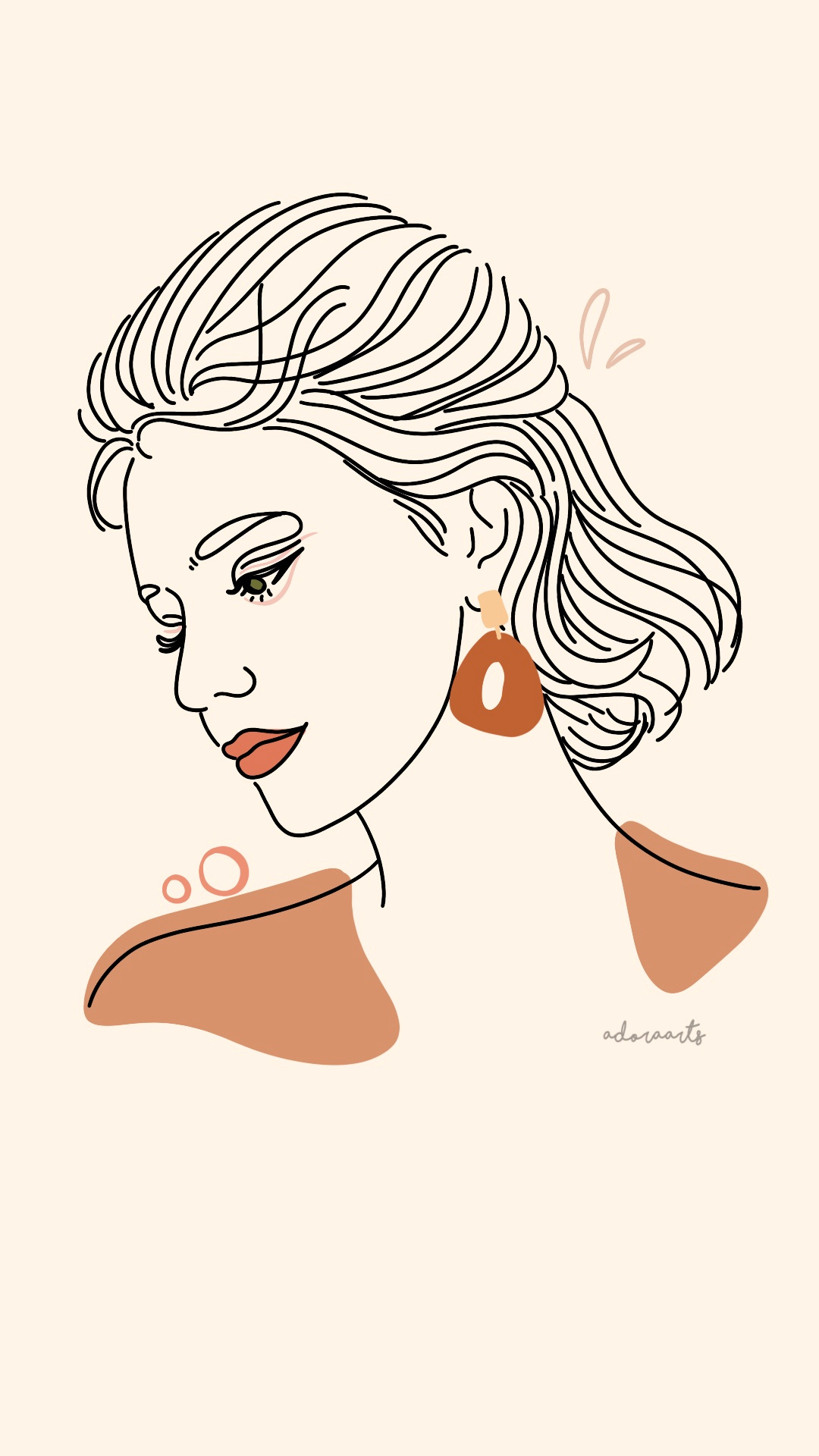 Minimalist Line Art Portrait design digital art illustration line line art minimalist one line portrait vector