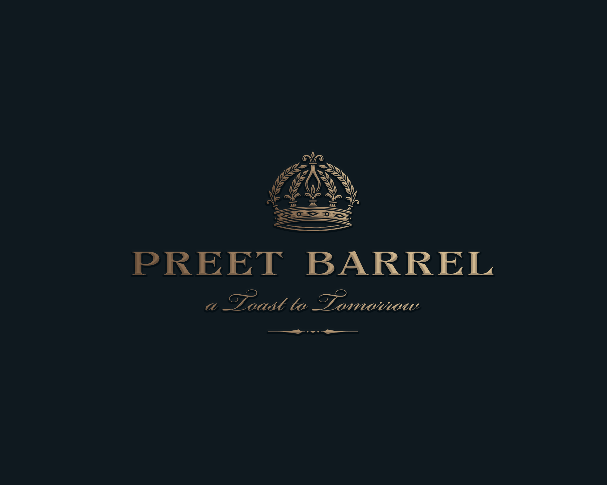 Preet Barrel brand identity branding classy crest crown design distillery graphic design hand drawn heraldry logo logo design luxurious refined sophisticate vector