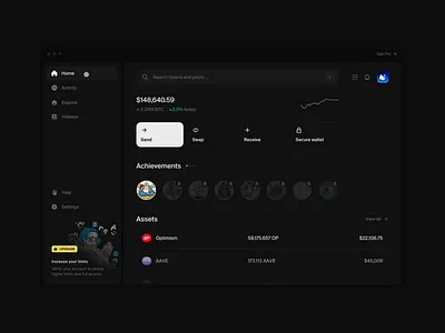 NVO light: All sections animation blockchain chain coins crosschain crypto cryptocurrency finance fintech graphic design hold motion motion graphics product design renat stock uiux wallet