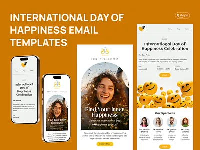 International Day of Happiness Email Design design email email builder email campaign email design email marketing email newsletter email templates html email newsletter stripo email ux design web design